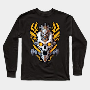 Mecha Skull S02 D15 Long Sleeve T-Shirt